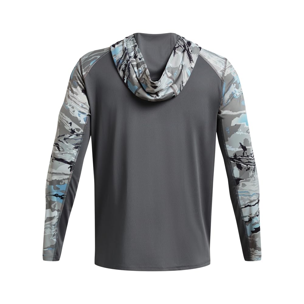 Under Armour Men's Iso-Chill Shorebreak Camo Hoodie - Lightweight Sweatshirt for Running & Gym Workouts - Moisture-Wicking & UV Protection for Outdoor Sports