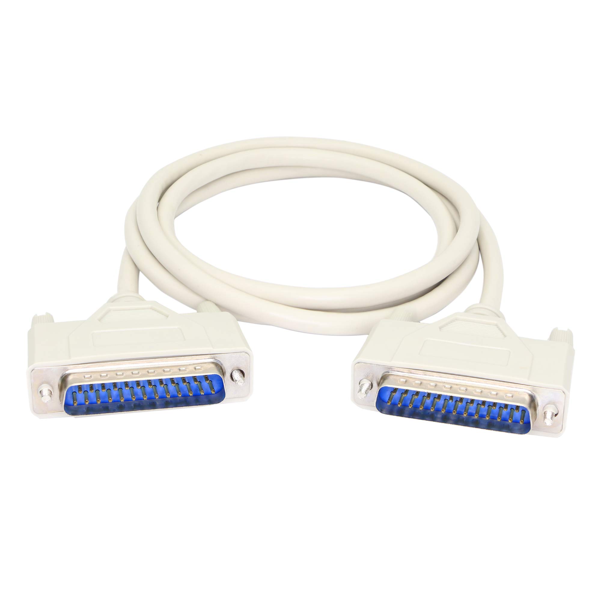 PNGKNYOCN 4.5 Feet DB25 Male to Male Parallel Printer Cable - High Speed Data Transfer for Computer to Printer Connection - Perfect for Office Printers, Dot Matrix Printers & Legacy Devices