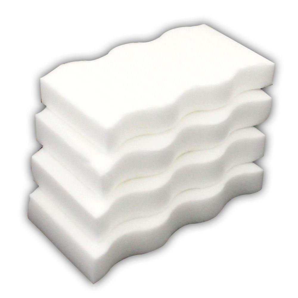 White Magic Extra Power Eraser Sponges 4 Pack - Heavy Duty Cleaning Sponges for Kitchen, Bathroom, Walls & Stains - Melamine Foam Cleaning Pads for Home & Office Use