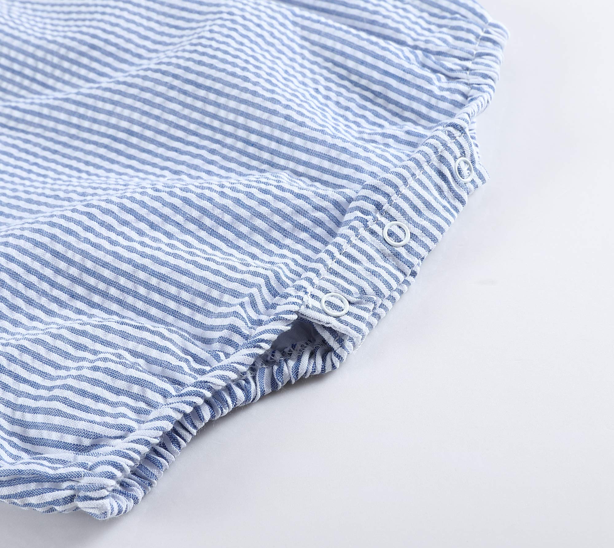 Adorable Baby & Toddler Seersucker or Gingham Bubble Romper - Perfect for Boys & Girls Summer Outfits, Playdates & Photo Shoots