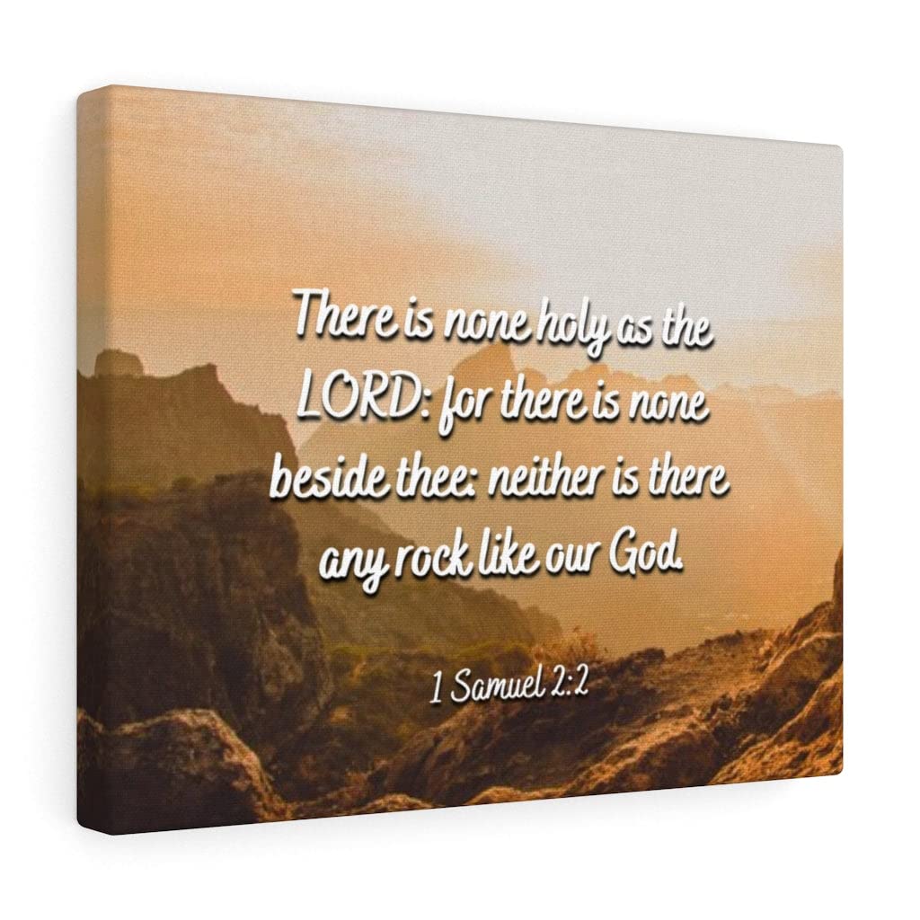 Christian Wall Art with Bible Verse 1 Samuel 2:2 - Scripture Print Ready to Hang - Perfect for Home Decor, Church Gifts & Spiritual Inspiration