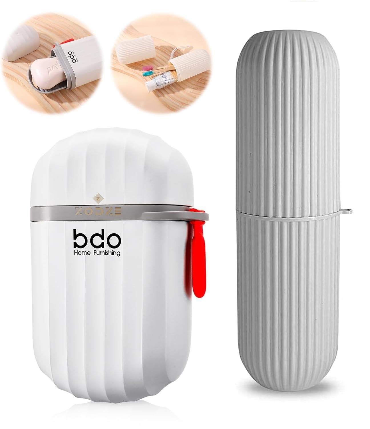 Kienlix Travel Soap Case & Toothbrush Holder Set - Durable Waterproof Soap Box with Lid, Leakproof Shower Organizer with Handle - Perfect for Bathroom, Camping, Outdoor & Travel Essentials