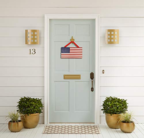 Handmade USA Flag Wooden Wall Decor - American Made Patriotic Home Decor for Living Room, Bedroom, Office & Gifts