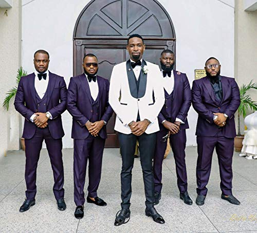 Men's Formal Suit Set - Shawl Lapel One Button Jacket with Vest & Pants | Perfect for Weddings, Business Meetings & Special Occasions