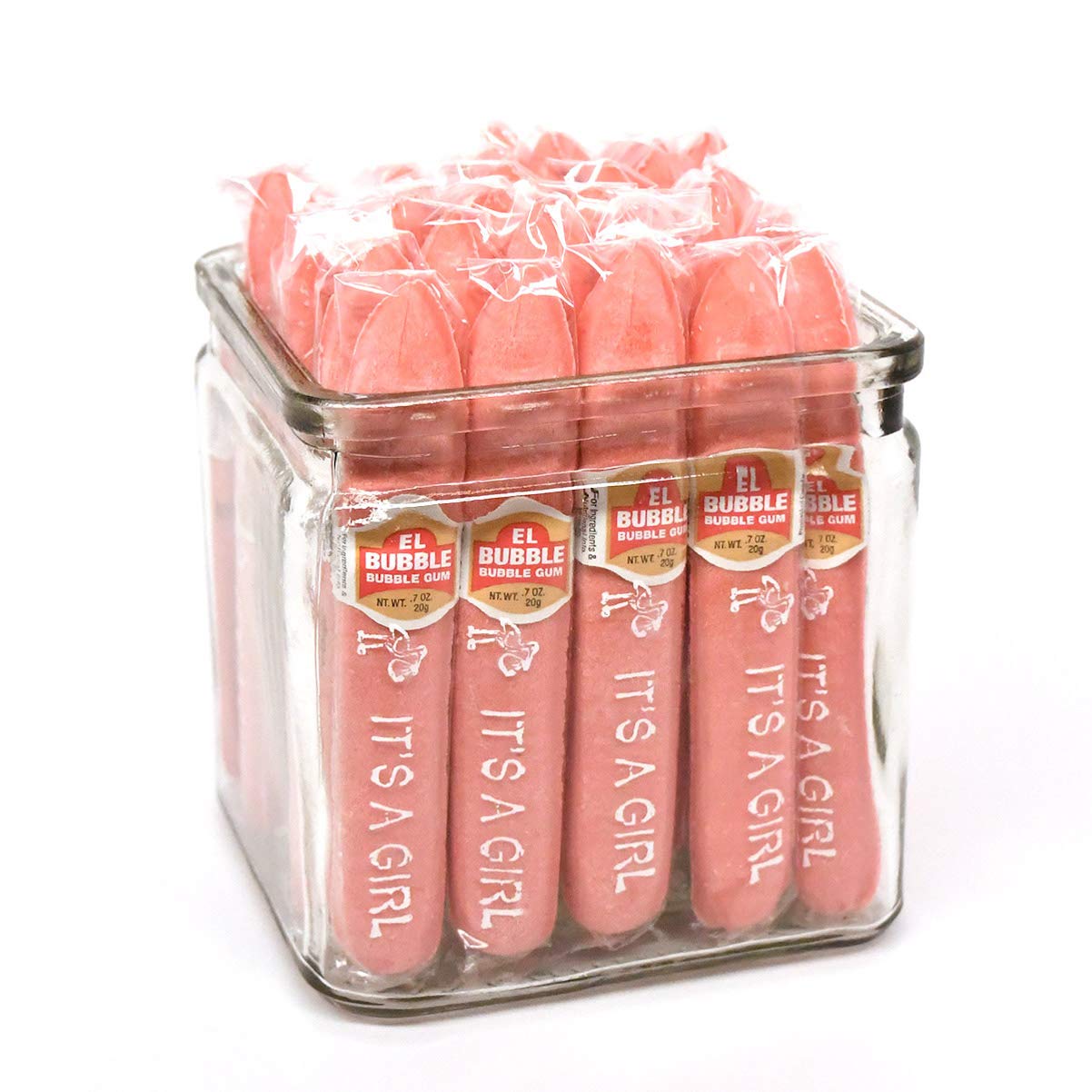 Dubble Bubble It's A Girl Bubble Gum Cigars - Pack of 36 | Fun Gender Reveal Party Favors & Baby Shower Treats