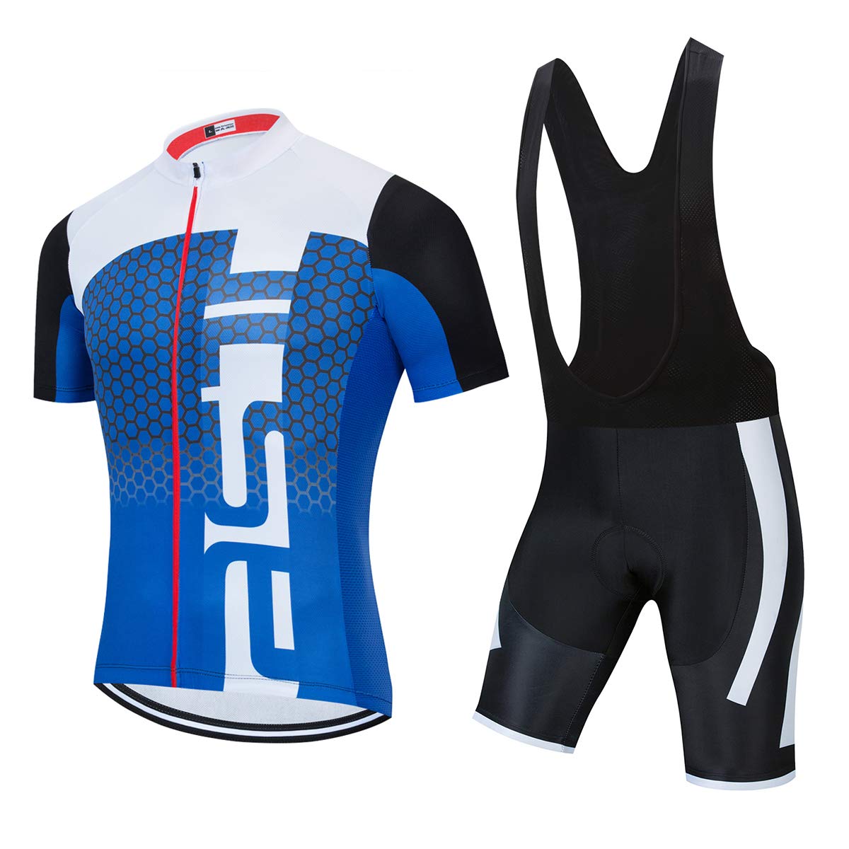 Men's Cycling Jersey Set - Breathable Short Sleeve Bike Jersey & Padded Cycling Shorts for Mountain & Road Biking - Perfect for Summer Training, Commuting & Outdoor Sports