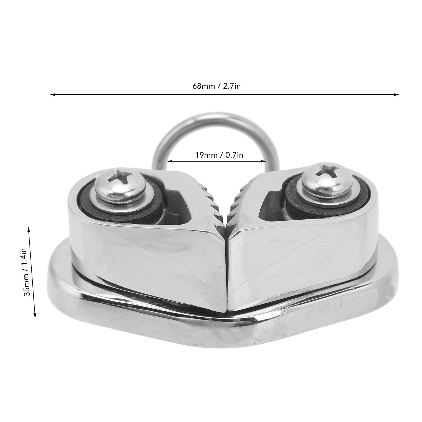 Stainless Steel Marine Cam Cleat - Heavy Duty Fairlead Leading Ring & Anchor Rope Cleats for 3-12mm Ropes - Durable Sailing Cleat for Boat Deck Rope Management - Perfect for Sailboats, Yachts & Marine Applications