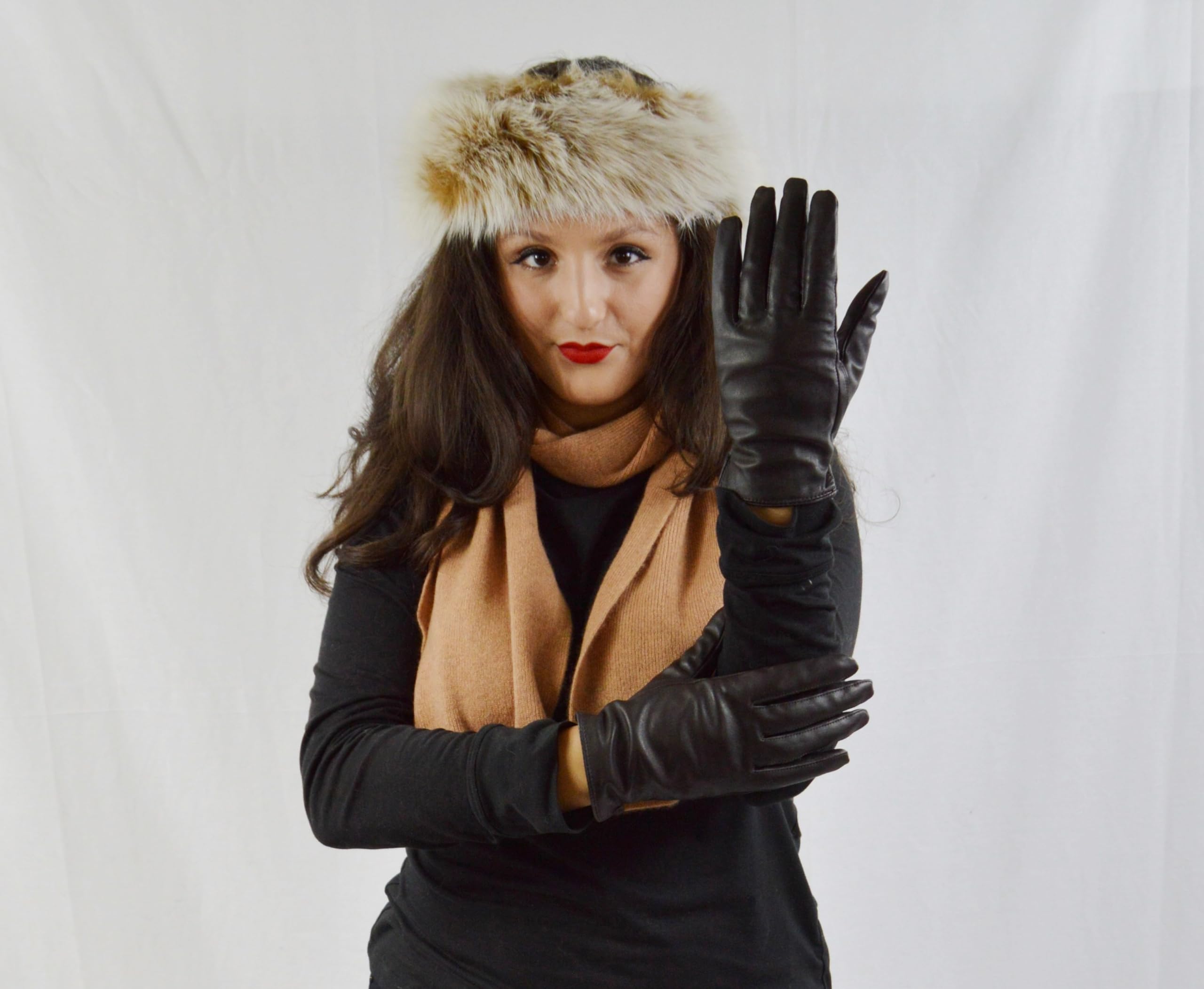 Luxury Fox Fur Headband for Women - Elegant Mink Hair Scarf & Winter Hat - Perfect for Parties, Weddings, and Cold Weather Fashion
