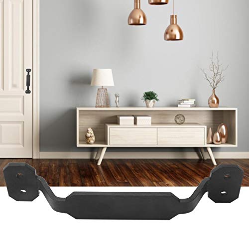 Black Carbon Steel Barn Door Handles - Heavy Duty Sliding Door Pulls for Closet, Cabinet & Drawer - Rustic Wooden Door Hardware for Farmhouse, Industrial & Modern Home Decor