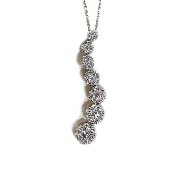 14K White Gold Diamond Pendant Necklace for Women - Elegant Solitaire Jewelry Gift for Anniversary, Wedding & Special Occasions