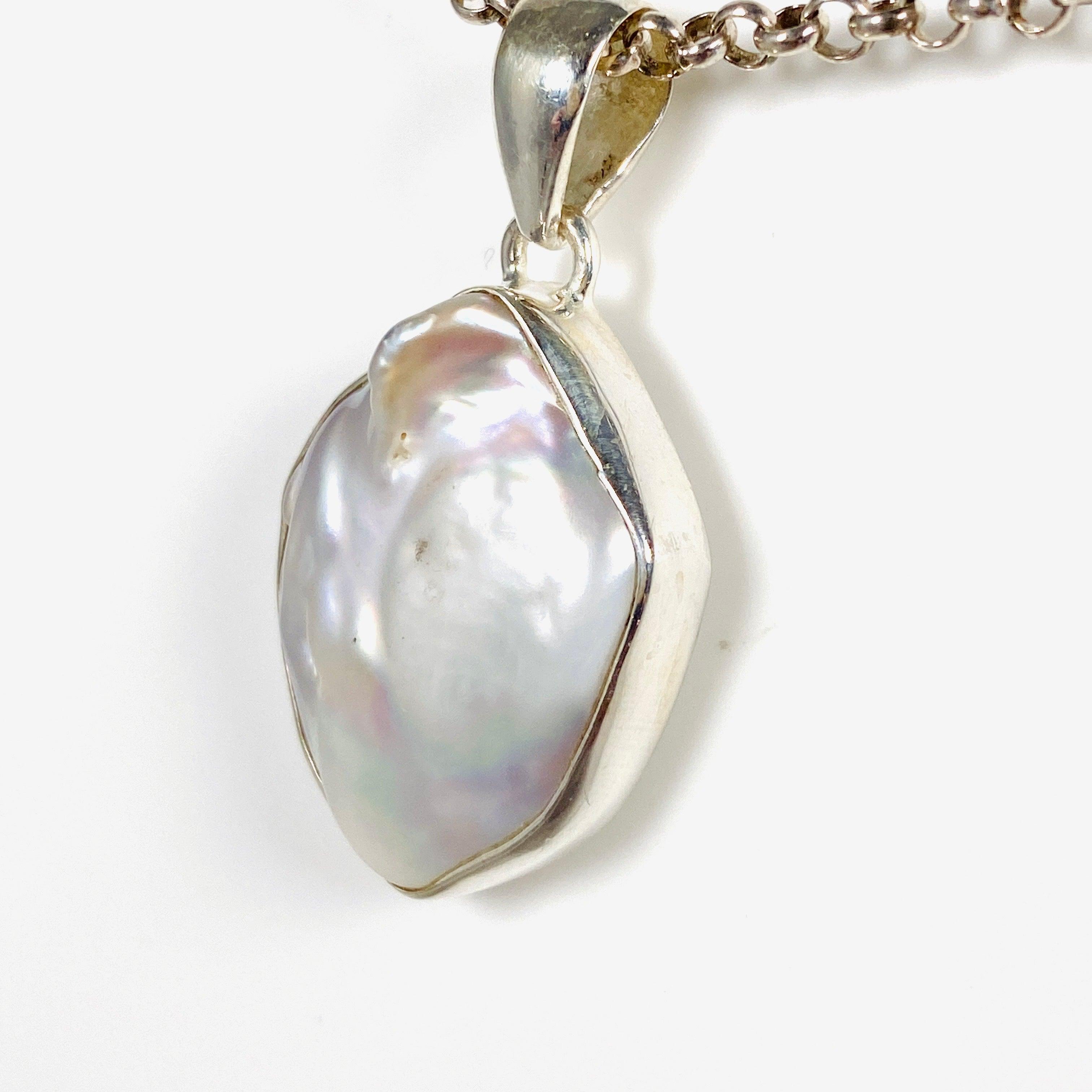 Freeform Pearl Pendant Necklace KPGJ3907 - Elegant Jewelry for Women, Perfect for Weddings, Parties & Special Occasions