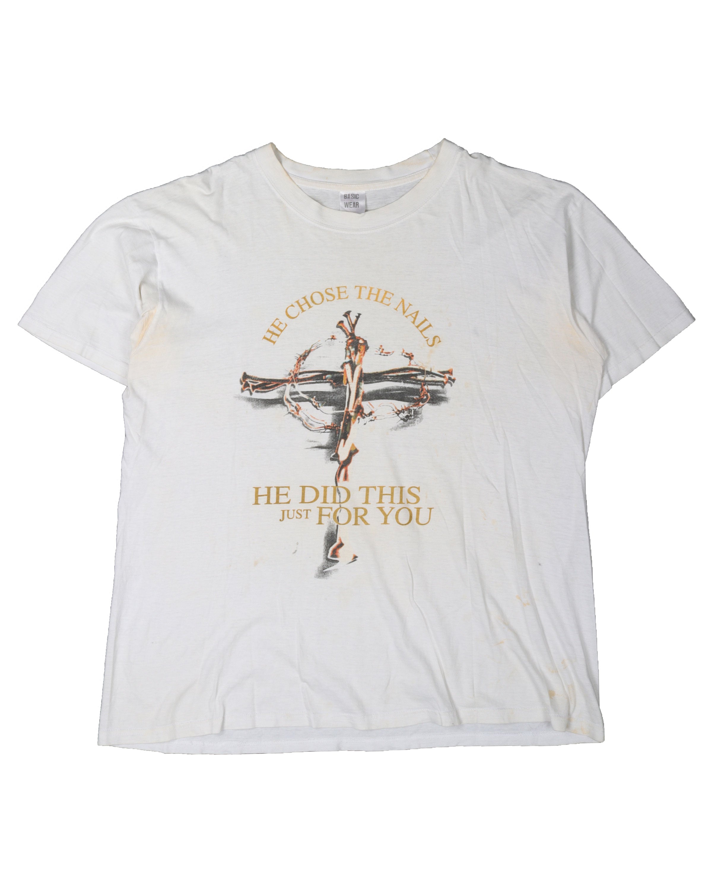 Christian Jesus T-Shirt - 'He Chose The Nails' Religious Graphic Tee - Perfect for Church, Bible Study & Christian Events