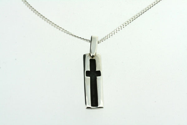 Stylish Indent Cross Pendant Necklace with 60cm Link Chain - Perfect for Everyday Wear, Gifts & Religious Occasions