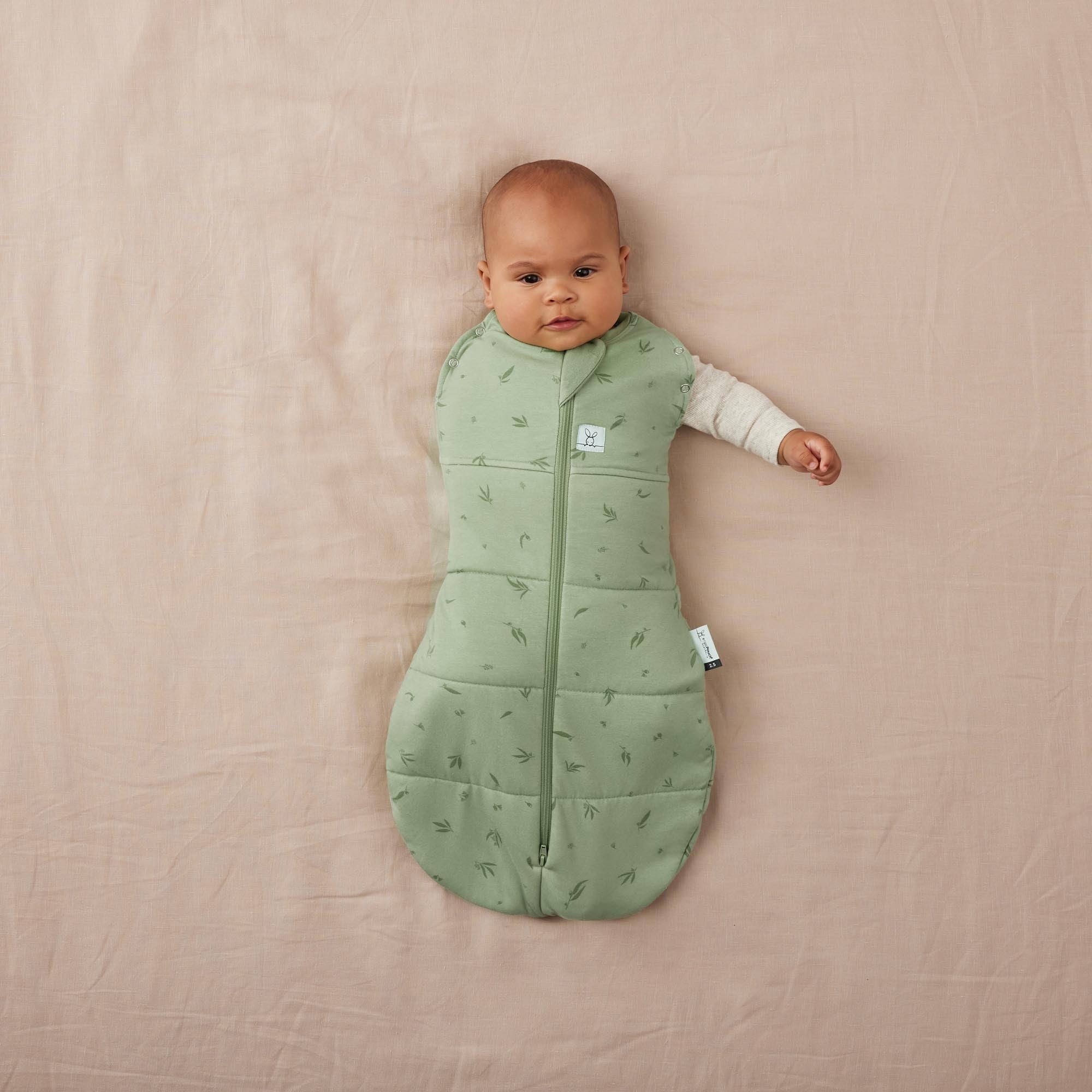 ErgoPouch Cocoon Zip Swaddle Bag 2.5 TOG - Premium Baby Sleep Sack for Newborns & Infants - Soft & Breathable Willow Design - Perfect for Nursery, Daycare & Travel