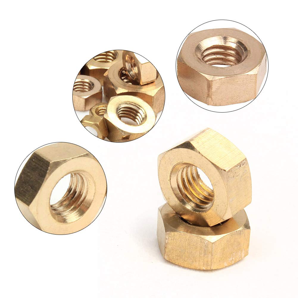 Premium Brass Hexagon Head Lock Nuts - M1.6 Metric Thread Fasteners for Secure Mechanical & DIY Projects | Automotive, Electronics & Furniture Assembly Hardware