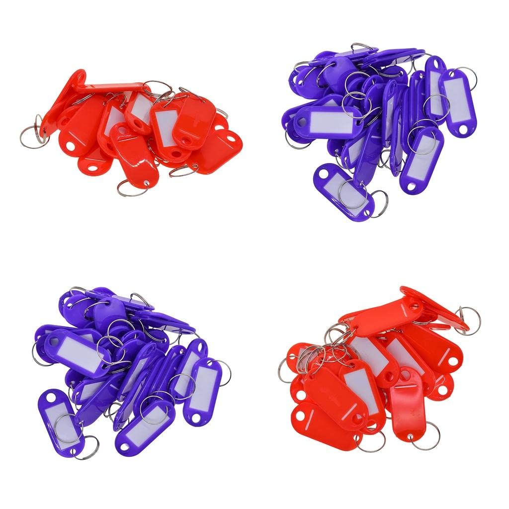 DYNWAVE Plastic Key Tags - Colorful Key Rings for Easy Identification at Home & Office