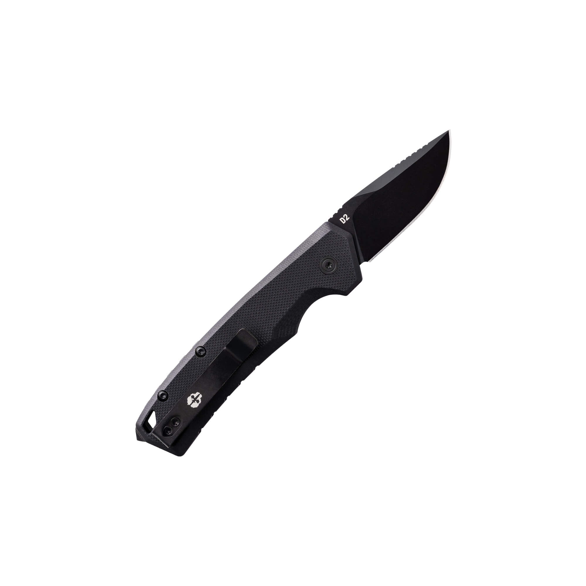 TEKTO Collab A3 Delta Mini Pocket Knife - Black G10 Handle with Black Accents - EDC, Outdoor, Camping & Everyday Carry Knife