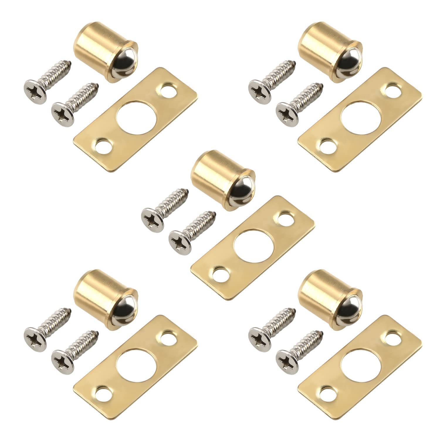 Stainless Steel Adjustable Ball Catch Hardware with Strike Plate - 0.43
