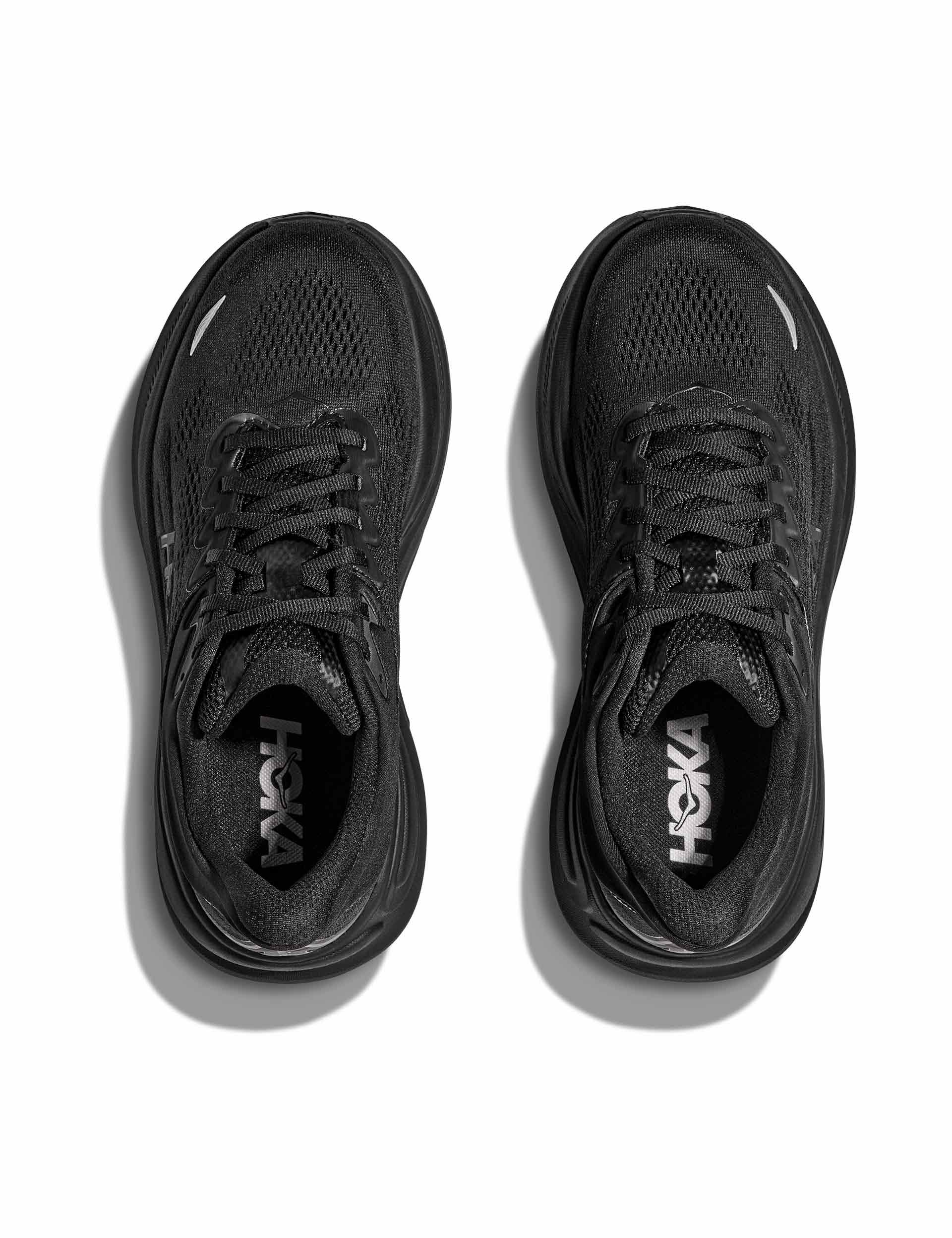 Hoka Bondi 9 Running Shoes - Black (1162012-BBLC) | Cushioned Comfort for Long Distance Running & Walking | Perfect for Marathon Training, Jogging & Everyday Wear