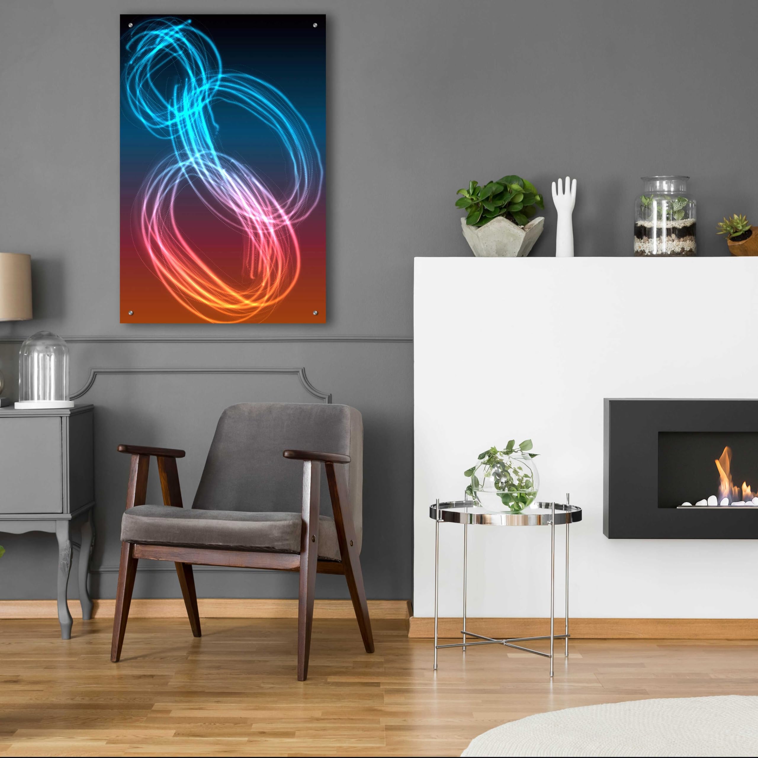 Epic Art 'Mysterious Light 24' by Irena Orlov - 24x36 Inch Acrylic Glass Wall Decor - Modern Abstract Painting for Living Room, Bedroom & Office