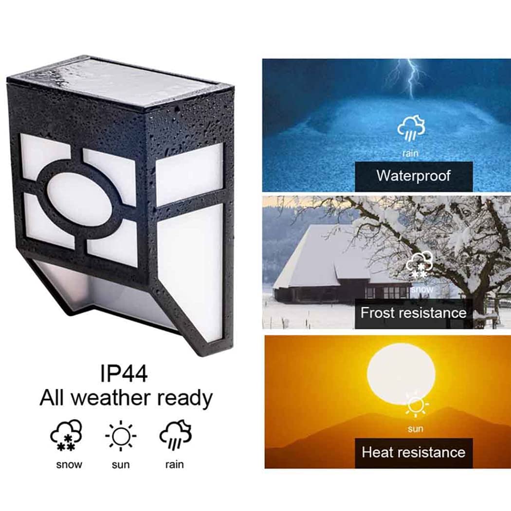 Solar Deck Lights Outdoor - Waterproof LED Solar Fence & Step Lights for Stairs, Yard, Patio - 4 Pack - Perfect for Pathway, Garden, and Landscape Lighting