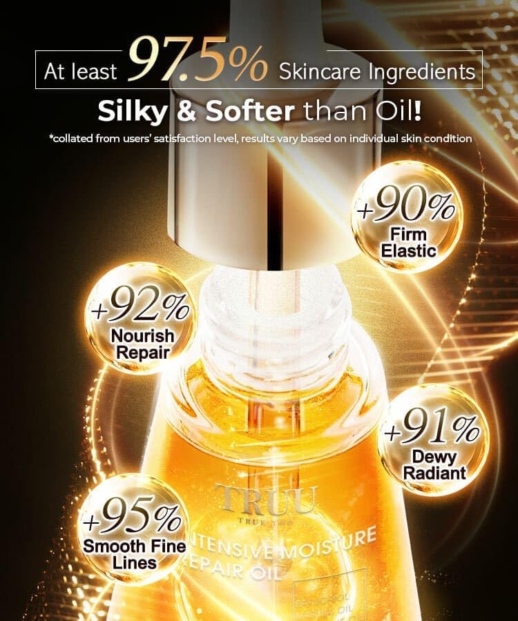 TRUU Intensive Moisture Repair Oil 35G - Deep Hydrating Hair & Skin Treatment for Dryness - Perfect for Damaged Hair Care, Scalp Nourishment & Body Moisturizing