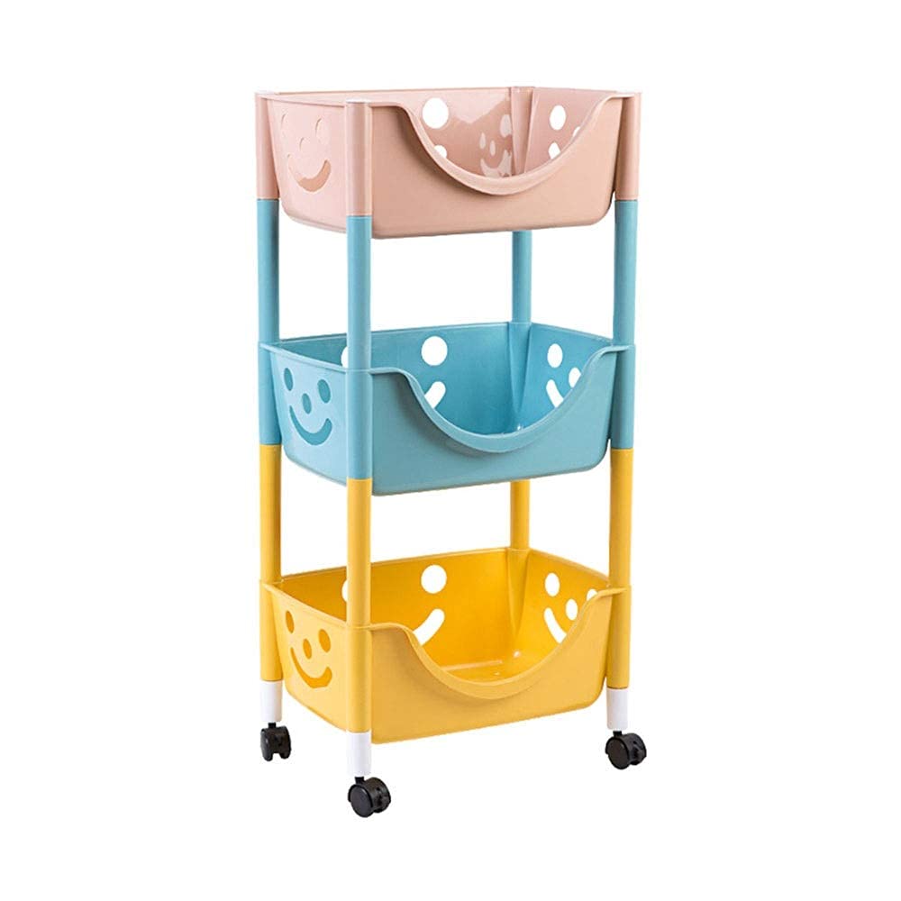 GANE 3-Tier Standing Shelf Unit - Sturdy Storage Rack for Kitchen, Bathroom, Toys & Snacks | Space-Saving Organizer for Home & Office Use
