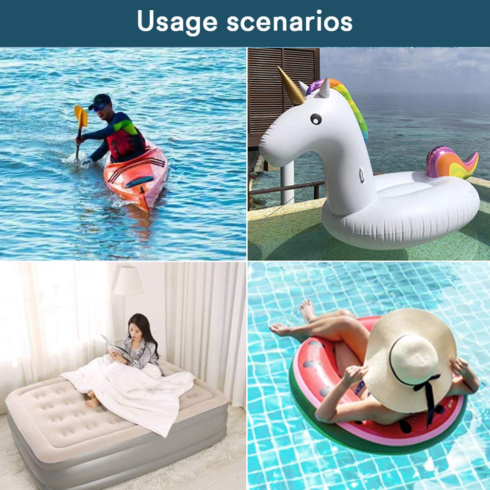 **Inflatable Air Pump Valve Adapter Nozzle - Universal Rubber Boat, Tire, Pool Float Compressor Converter - Black & Blue - Perfect for Kids Toys, Outdoor Gear & Water Sports**