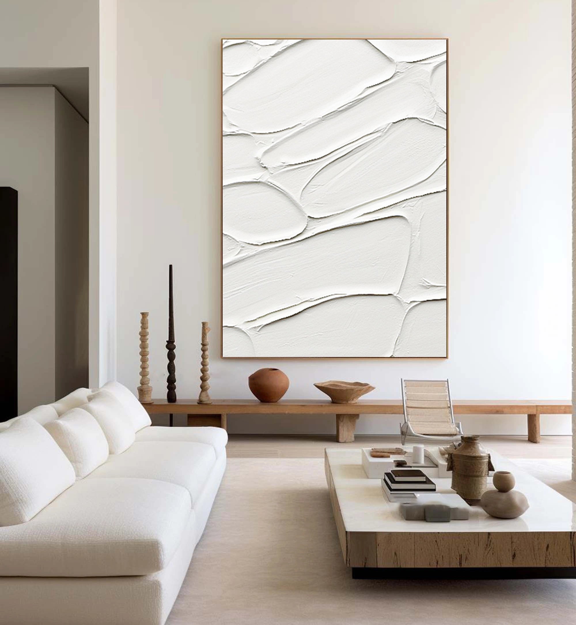 Minimalist Textured Plaster Art Painting - Modern Abstract Wall Decor #MM098 | Perfect for Living Room, Bedroom & Office