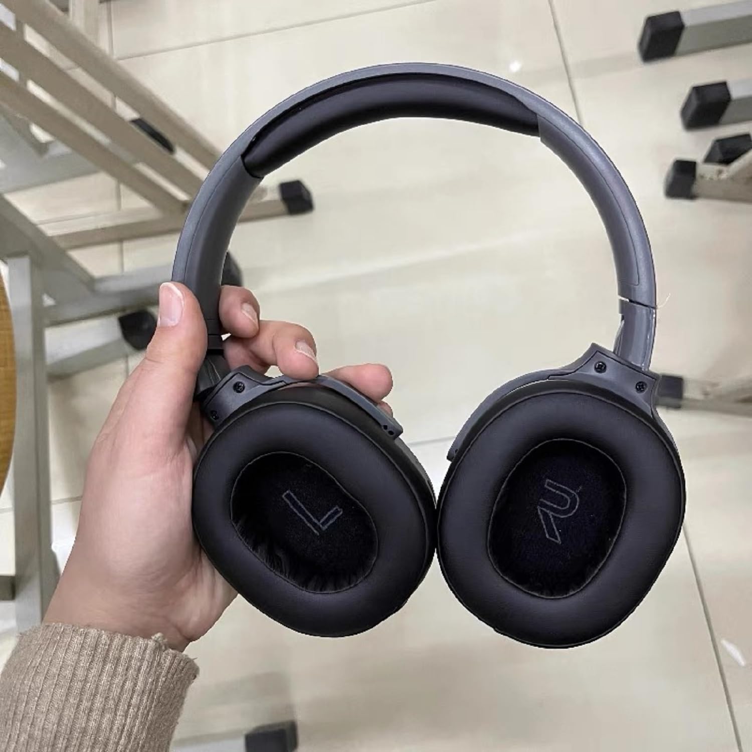 Premium Wireless Bluetooth Headphones with HiFi Sound, Foldable Design & Active Noise Cancelling - Adjustable Over-Ear Headset with Built-in Mic, Bluetooth 5.1 for Sports, Travel & Work (Black) - Perfect for Gym, Commuting & Home Office Use