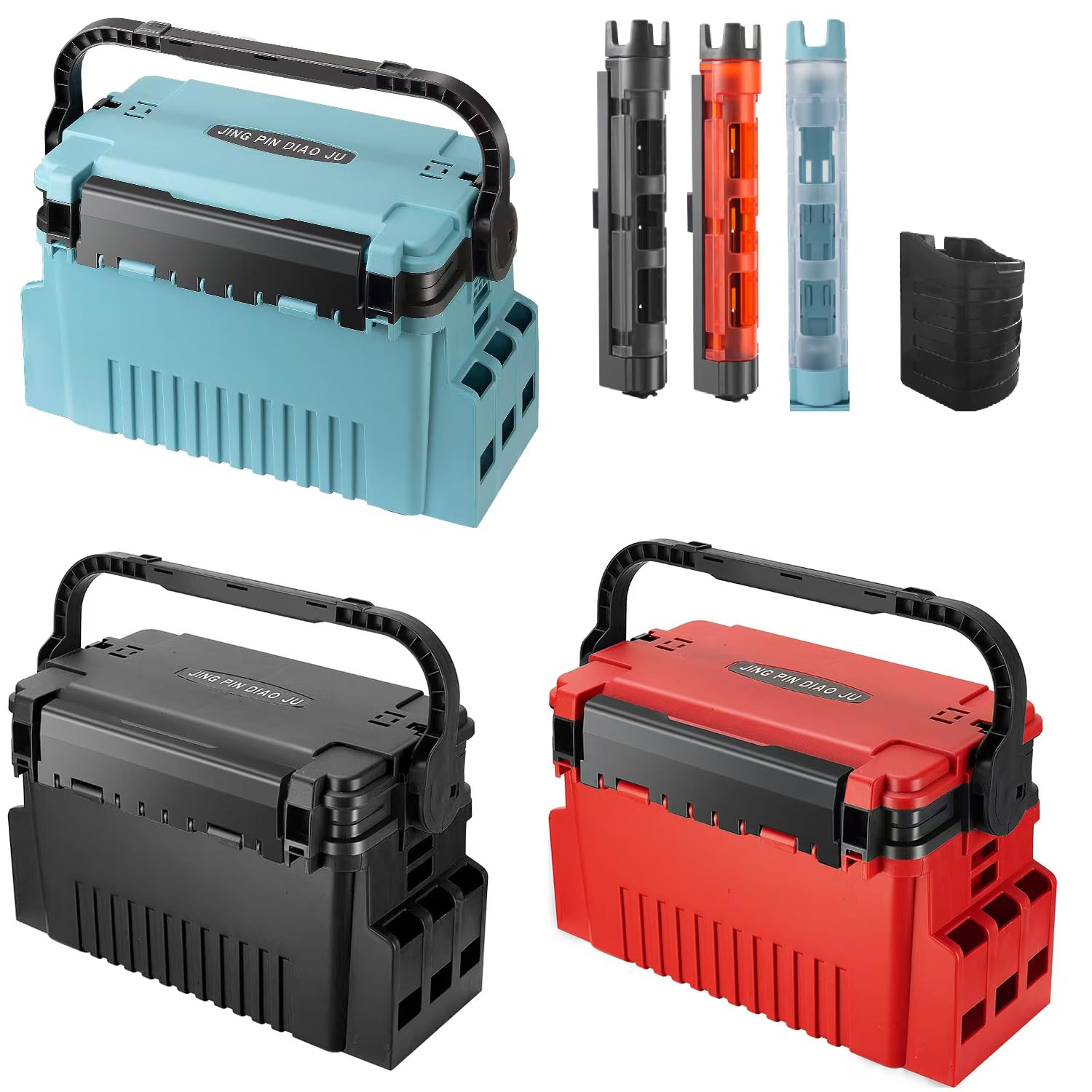 **Portable Fishing Tackle Box with Removable Tray - Compact Lure Storage Organizer for Bass, Trout & Saltwater Fishing - Perfect for Boat, Kayak & Shore Fishing**