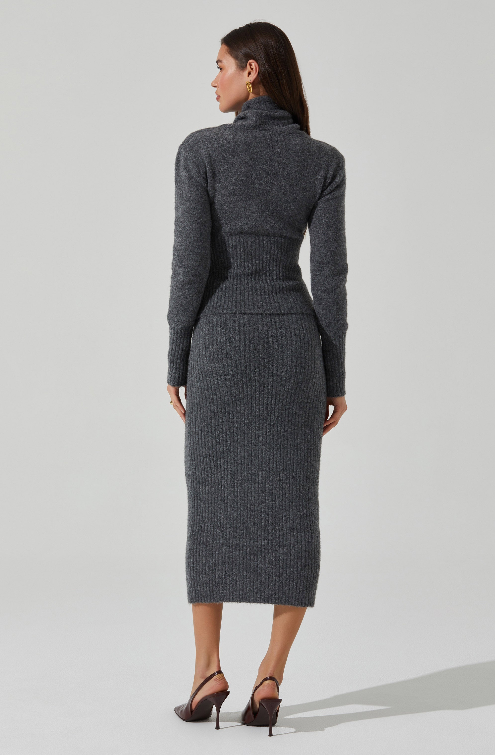 Neve High Neck Crossover Sweater for Women - Soft Knit Turtleneck Pullover - Winter Warm Casual Wear for Office, Date Night & Holiday Outfits