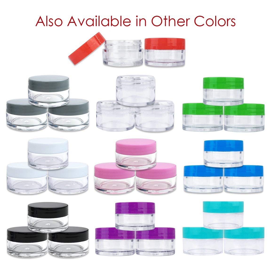 Beauticom 20g/20ml Clear Acrylic Round Jars with Black Lids - 936 Pieces Bulk Set for Lip Balm, Cream, Makeup, Cosmetics, Samples & Ointments | Perfect for DIY Beauty Products, Travel Containers & Small Batch Packaging