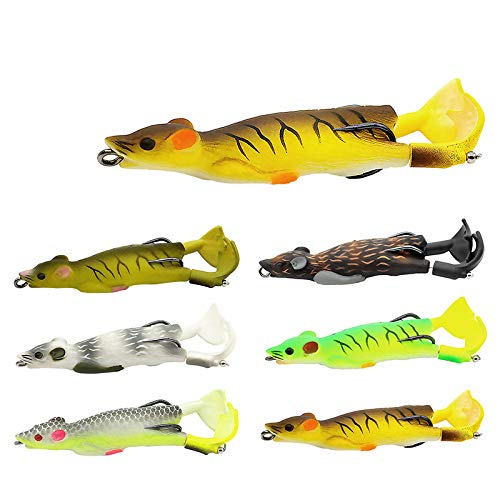 Arinda Bionic Bait Simulation Mouse Fishing Lure - Realistic Mouse-Shaped Bait for Bass, Trout & Freshwater Fishing - Durable & Reusable Artificial Lure for Outdoor Fishing Adventures (Great for Lakes, Rivers & Ponds)