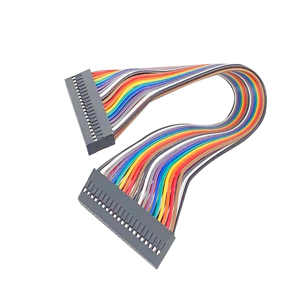 Aicosineg 40Pin Female to Female Breadboard Jumper Wires - 2.54mm Pitch Ribbon Cable, 21cm Dupont Wires for Solderless Connections - Perfect for DIY Electronics Projects, PC Motherboard Repair & Arduino Prototyping