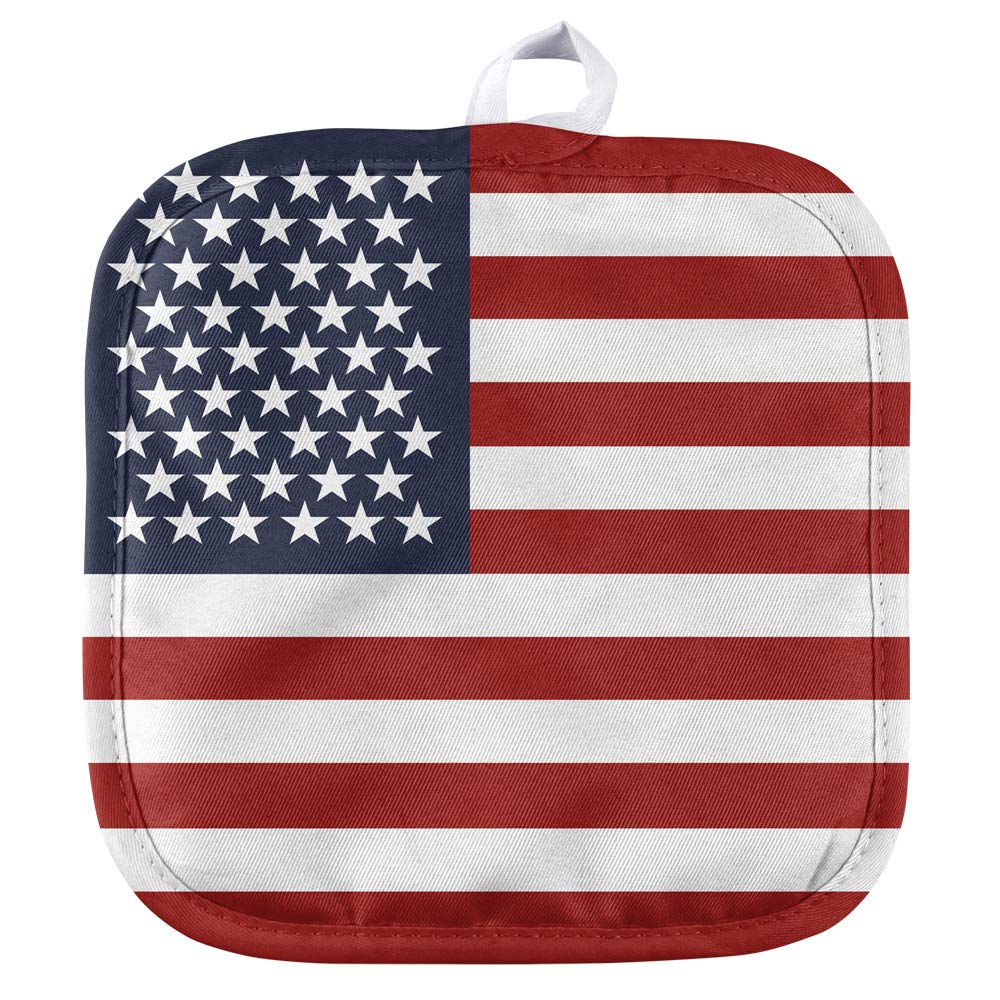 American Flag Pot Holder - Heat Resistant Oven Mitt for Indoor/Outdoor Kitchen, BBQ & Grilling - Perfect for 4th of July, Memorial Day & Patriotic Home Decor