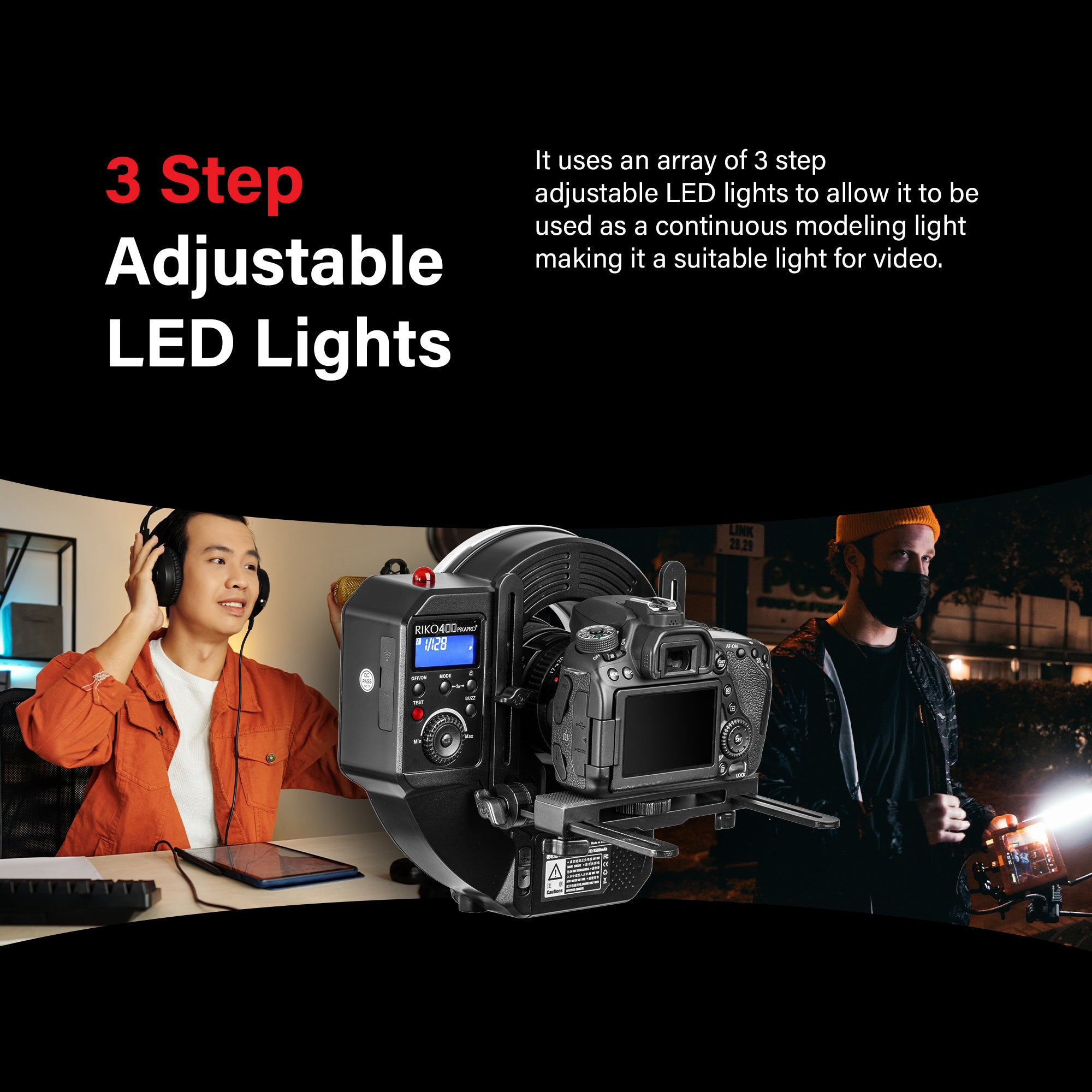 RIKO400 400Ws Professional Daylight Ring Flash for Studio Photography - Compatible with Godox AR400 - Perfect for Portrait, Macro & Fashion Photography
