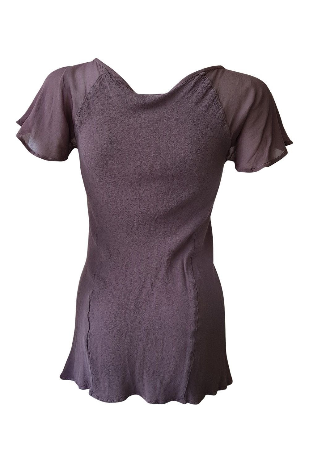 GHOST Purple Short Sleeve Camisole Top for Women - Soft Stretchy Comfortable Casual Tank (XS) | Perfect for Summer, Yoga, Beach & Everyday Wear