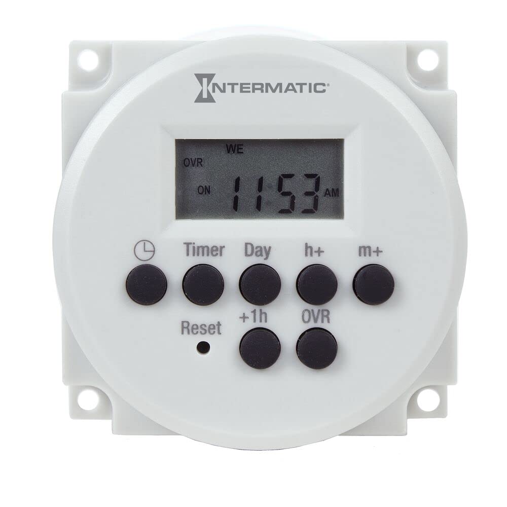 Intermatic FM1D14-AV-U Digital Timer - 1-Circuit Panel Mount, 120-277VAC, 50/60Hz - Perfect for Home Automation, HVAC Systems & Industrial Control Applications