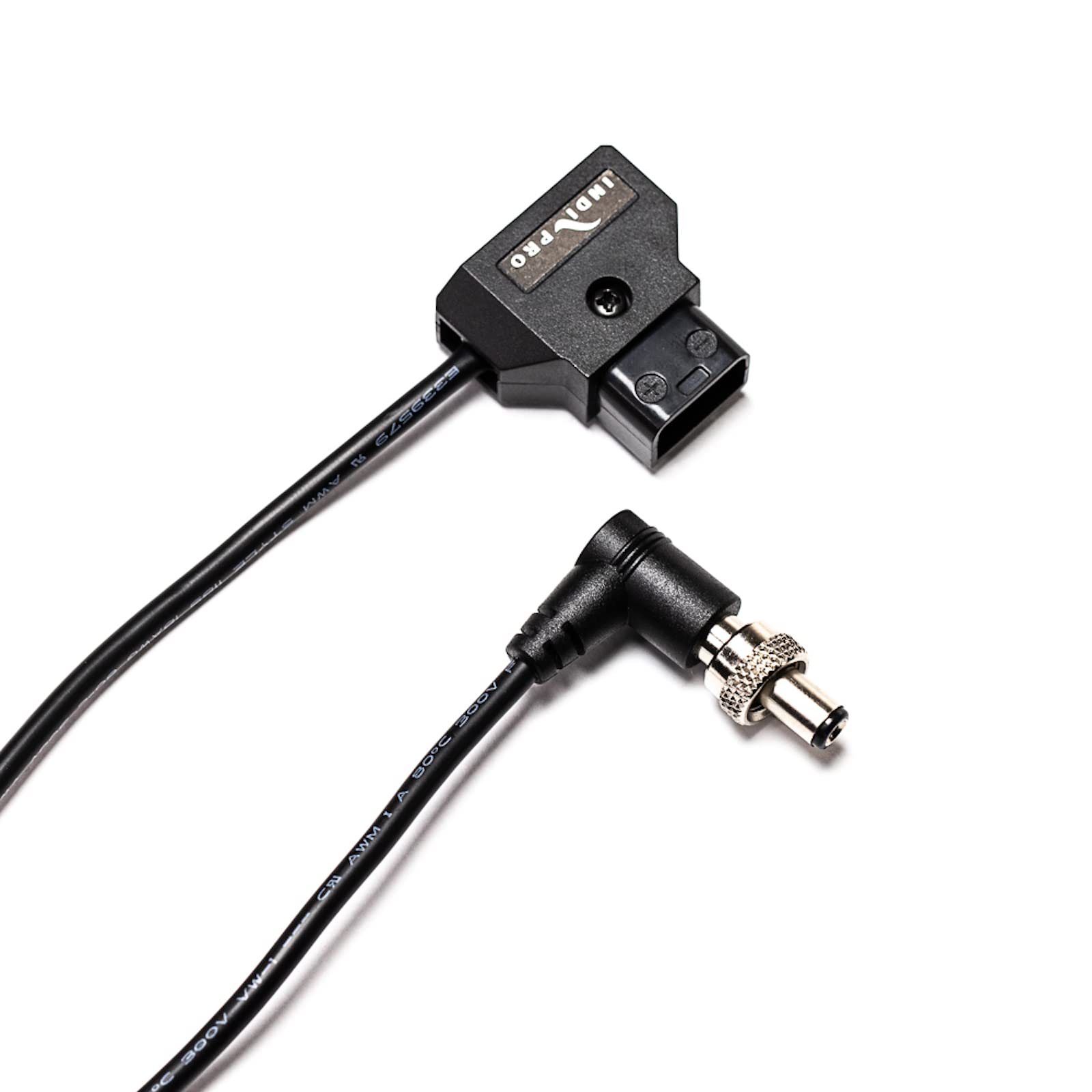 IndiPRO Male D-Tap to 2.5mm DC Barrel Connector Cable - 28 Inch Unregulated Power Adapter for Pro Cameras, LED Lights & Video Equipment | Compatible with D-Tap Power Sources | Perfect for On-Location Filming, Studio Lighting & Portable Device Charging