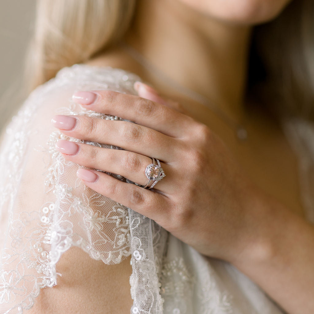 Diamond Crown Hugging Ring - Elegant & Unique Jewelry for Women | Perfect for Weddings, Anniversaries & Special Occasions