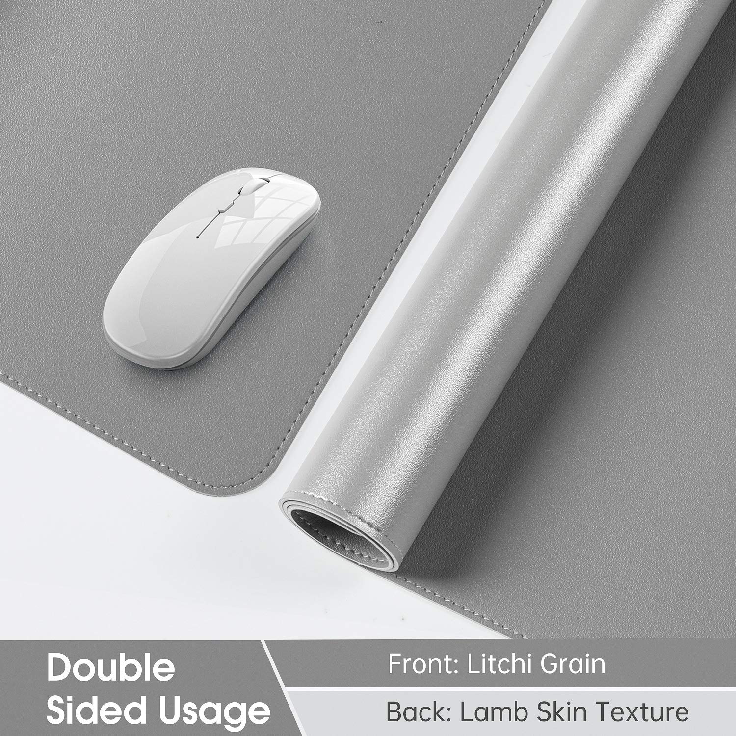 Premium Dual-Sided PU Leather Desk Pad - Waterproof & Ultra-Thin Large Mouse Mat for Office & Home (31.5