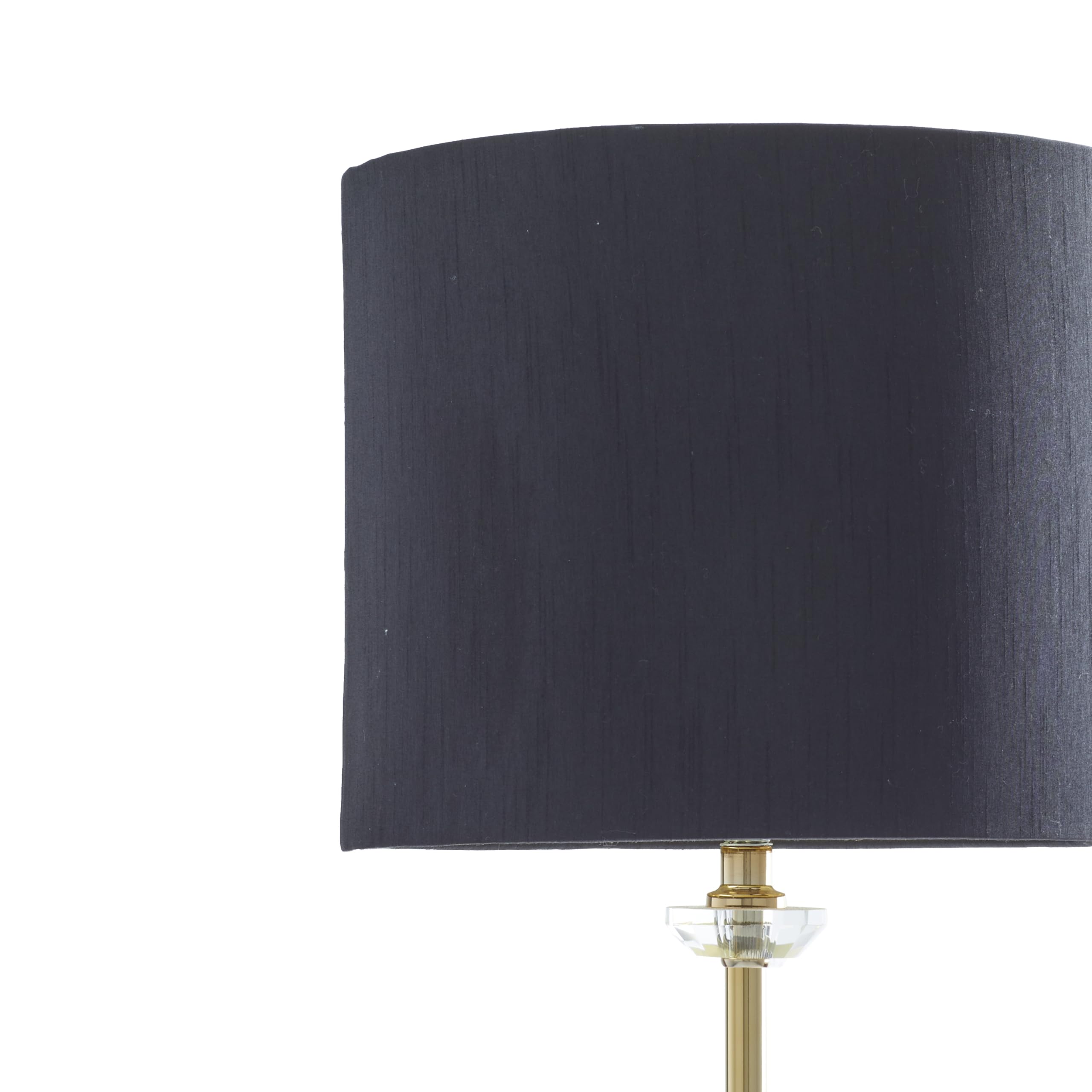 Deco 79 Modern Gold Metal Buffet Lamp with Black Fabric Shade & Crystal Accents - 12