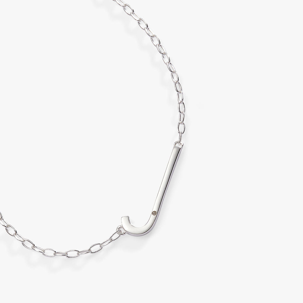 Initial J Precious Elongated Necklace - Elegant Gold Plated Letter Pendant for Women | Perfect for Gifts, Anniversaries & Everyday Wear