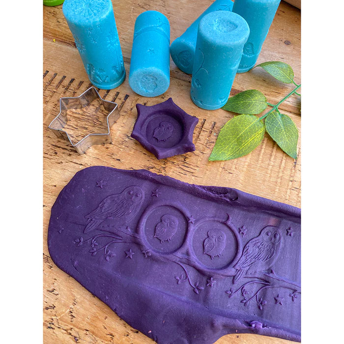 Yellow Door® Let's Roll Seasons Dough Roller Set - 4 Seasonal Textured Rolling Pins for Kids Sensory Play, Early Learning & Fine Motor Skills Development - Perfect for Playdough, Clay & Baking Activities
