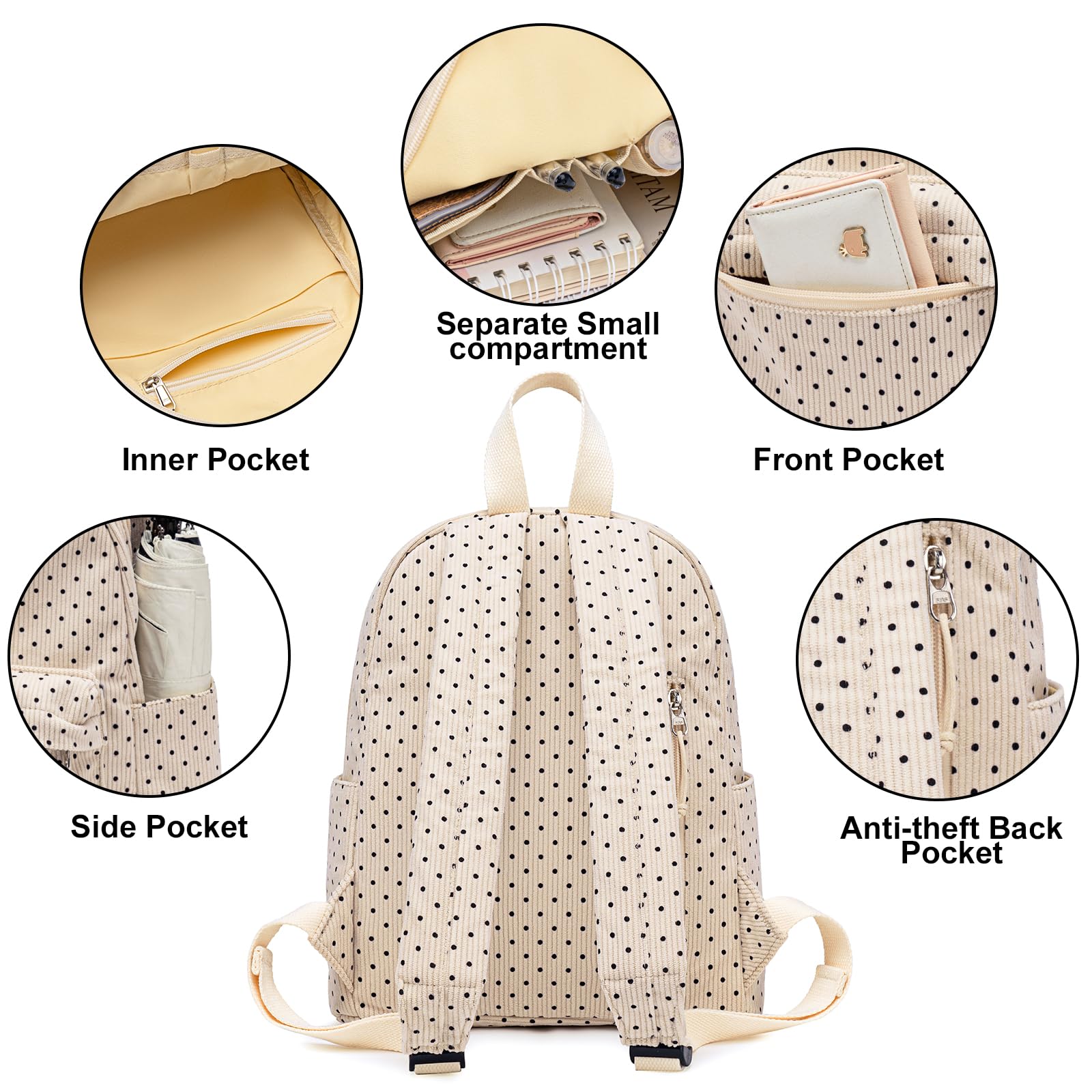 Cute Mini Backpack for Girls & Teens - Small Casual Purse Backpack for School, Travel & Daily Use | Lightweight Durable Daypack for Students, Outings & Shopping