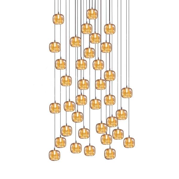 Elegant Cubie Chandelier - Modern Crystal Ceiling Light Fixture for Dining Room & Living Room Decor | Perfect for Home, Wedding, Restaurant Lighting