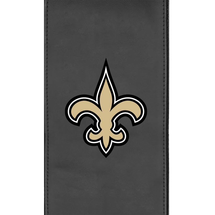 PhantomX Black Mesh Gaming Chair with New Orleans Saints Logo - Ergonomic Office & Esports Chair for PC Gaming, Streaming, and Home Office Setup
