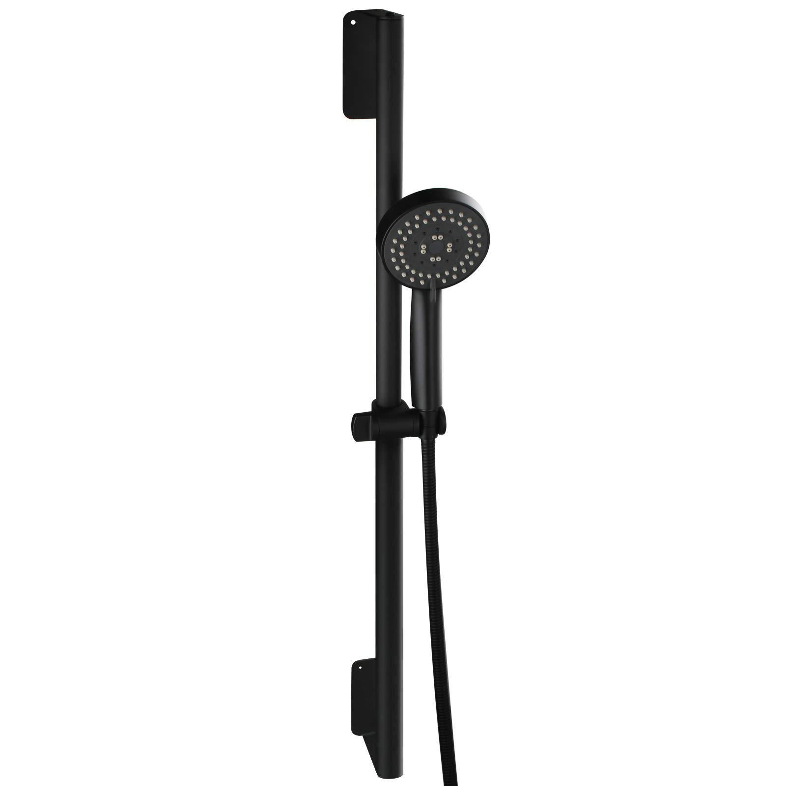 Self-Adhesive Handheld Shower Set - 31.5 Inch (80cm) Adjustable Slide Bar with Detachable Shower Head & Hose - Black (SBH233BF) for Bathroom, RV, and Pet Washing