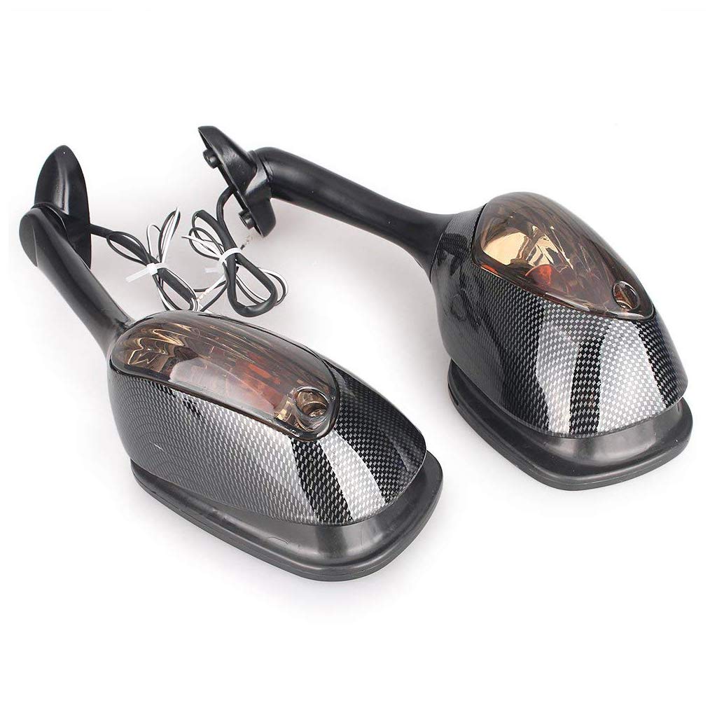 Universal Motorcycle Rear View Side Mirrors for Suzuki GSXR 600 750 1000 (2005-2015) - Adjustable Convex Design for Enhanced Safety - Perfect for Street Bikes, Racing & Commuting